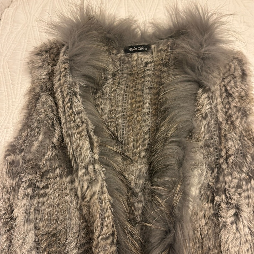 Dolce Cabo Fur Sleeveless Coverup M